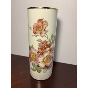 Vintage Gerold Porzellan West Germany Porcelain Vase Flowers  Bavaria 7.25"x3"